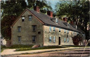 Maine Augusta Old Fort Weston Built 1754 Curteich