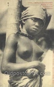 Jeune Fille Soussou African Nude writing on back writing on back, light glue ...