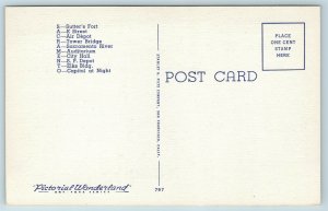Postcard CA Large Letter Greetings From Sacramento California c1940s Linen B12