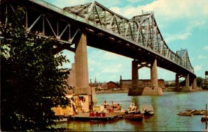 Wisconsin La Crosse Showing US HIghwaays 14-16 Bridge Over The Mississippi River