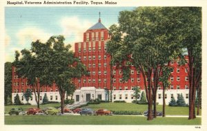 Hospital Building Veterans Administration Facility Togus Maine Vintage Postcard