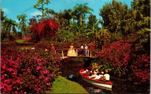 Polk County, Florida Cypress Gardens, Pond, Blooming Azaleas, Bougainvillea-A34 