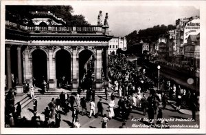 Czech Republic Karlsbad Karlovy Vary Muhlbrunn Kolonnade Vintage RPPC C108