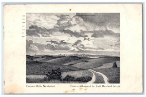 1959 Shimmo Hills Lithograph Nantucket Island Ruth Haviland MA Posted Postcard