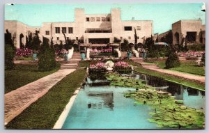 Sammarkand Hotel Santa Barbara CA UNP Hand Colored Albertype Postcard K9