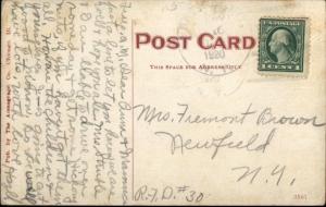 Coffeyville KS Business Section at Night c1910 Postcard