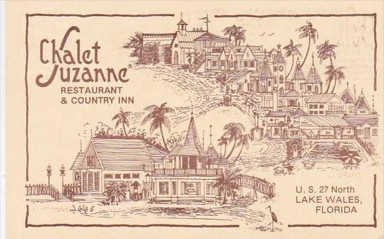 Florida Lake Wales Chalet Juzanne Restaurant & Country Inn 1984