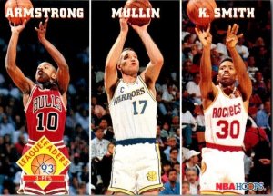 1993 Nab Basketball Card 3 Pt FG Leaders Armstrong Mullin Smith sk20206