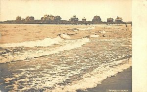 Kennebunk Beach ME Coastal Homes Waves at Beach Real Photo Postcard