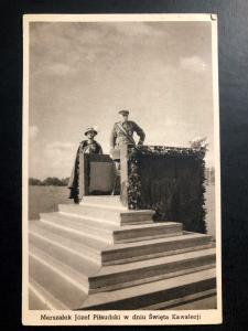 Mint Poland RPPC Real Picture Postcard Józef Klemens Piłsudski Speech