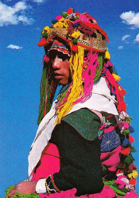 Peru Dancer Of The Festival Fashion Costume Bailarin Del Festival Photo Postcard