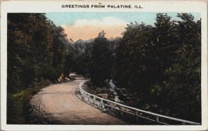 Greetings From Palatine Illinois Vintage Postcard C157