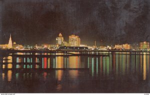 CORPUS CHRISTI, Texas, 50-60s; Christmas Lights Reflecting on Corpus Christi ...