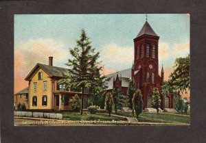 NH French Catholic Church Rectory Priests Laconia New Hampshire Postcard