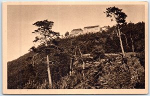 Postcard - The Mount, the Convent and the Paien Wall, Sainte-Odile - France