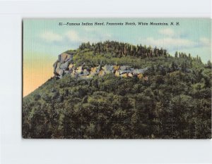 Postcard The Indian Head Franconia Notch White Mountains New Hampshire USA