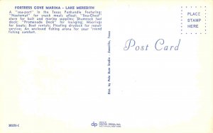 Fortress Cove Marina Water Gas Pumps Store Lake Meredith Texas postcard