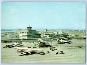 Tokyo Kanto Japan Postcard Airplane Tokyo International Airport c1950's Vintage
