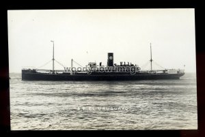 bf1175 - Houlder Bros Cargo Ship - El Uruguayo - postcard B Feilden