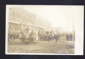 RPPC NORTON KANSAS DECORATION DAY DOWNTOWN STREET PARADE OLD POSTCARD