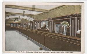 Buffet Restaurant Interior Plankinton Arcade Milwaukee Wisconsin 1920s postcard