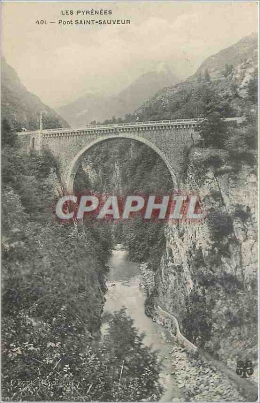 Postcard Old Bridge Saint Sauveur