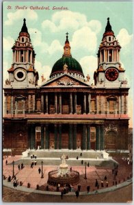 Paul's Cathedral London England ~ Parish Church Monument Postcard