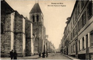 CPA Rosoy en Brie Rue de Paris et l'Eglise FRANCE (1301083)