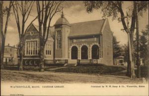 Waterville ME Carnegie Library TUCK c1905 Postcard