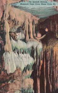 Vintage Postcard 1930's The Spanish Balcony Mammoth Onyx Cave Horse Cave KY