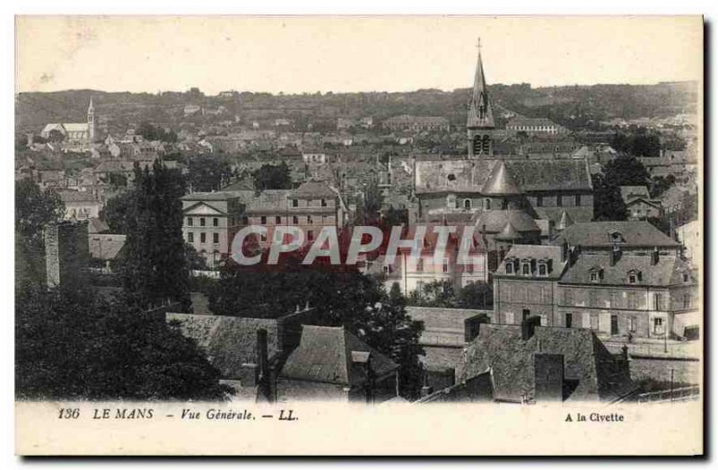 Old Postcard Le Mans Vue Generale