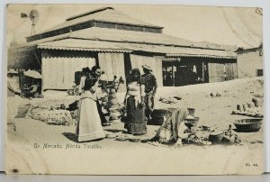 Mexico Merida Yucatan Families At Market Postcard K1