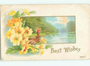 Divided-Back BEAUTIFUL FLOWERS SCENE Great Postcard AA3043