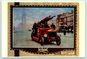 BLACKPOOL FIRE ENGINE, England UK ~ LEYLAND FE Firemen 4x6 Repro Postcard