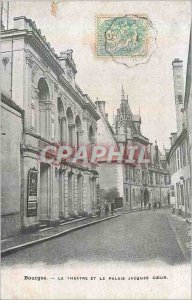 Old Postcard Bourges the theater and heart Jacques palace