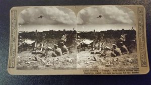 WWI, Amid bursting crumps trench mortar ready, Realistic Travels No. 1
