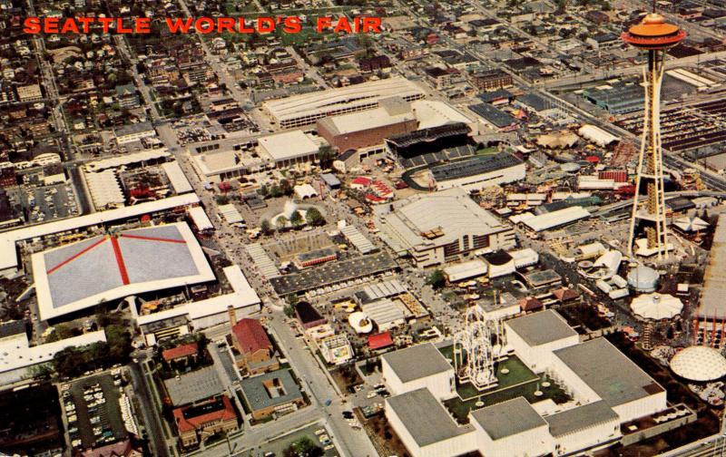 WA - Seattle, 1962. Seattle World's Fair (Century 21 Exposition). Aerial View