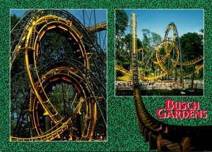 Florida Tampa Busch Gardens Showing Loch Ness Monster Roller Coaster