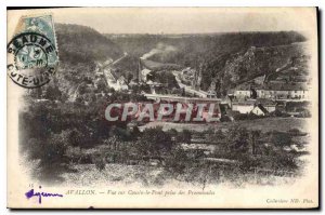 Old Postcard Avallon View Cousin the Bridge taking walks