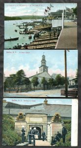 h5186 - HALIFAX NS Lot of (3) Postcards. All used 1907-1908