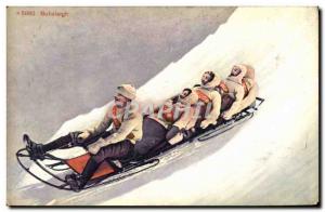 Old Postcard of Sports & # 39hiver Ski Bobsleigh