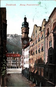 Austria Innsbruck Herzog Friedrich Straße Vintage Postcard 09.61