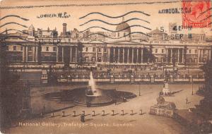 uk4249 trafalgar square national gallery london real photo  uk