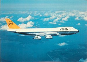 Postcard Airplane Condor Jumbo-Jet Boeing 747-200