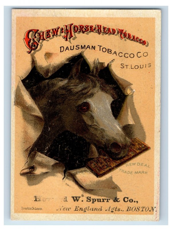 1880s-90s Horse-Head Tobacco Dausman Tobacco Howard W. Spurr F202