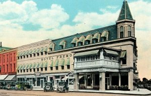 C.1910 Hotel Fremont NW Cor Front and State Fremont, OH Vintage Post-card Main