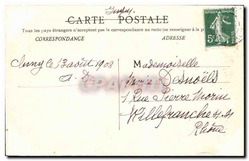 Old Postcard Cluny Old Hotel