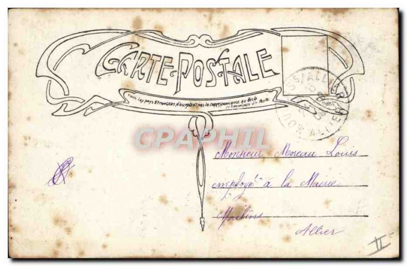 Old Postcard Fancy Surname Louis
