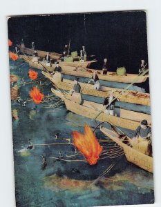 Postcard Cormorant Fishing on River Nagara Japan