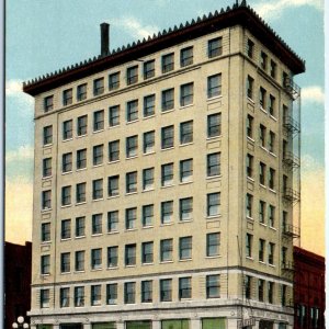 c1910s Waterloo, IA Black Hawk National Bank Litho Photo Postcard Car Street A62